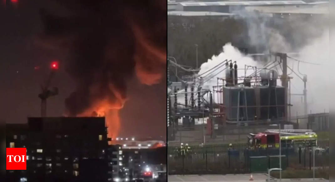 Heathrow airport shut: Video shows massive fire raging overnight