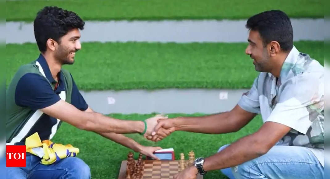 Watch: World champ Gukesh plays chess with Ashwin at CSK's den