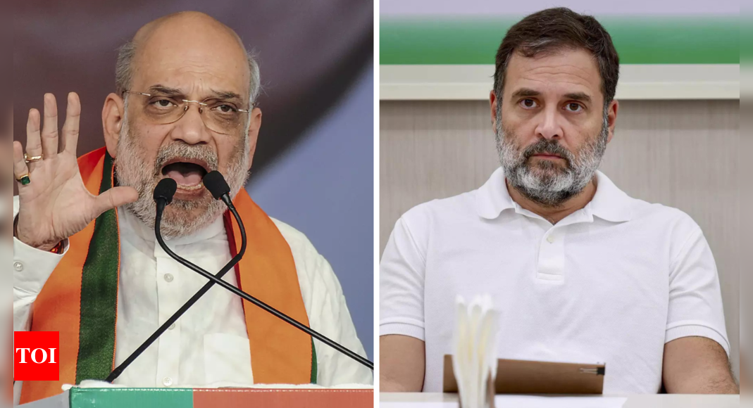 Amit Shah’s ‘kaala chashma’ dig at Rahul Gandhi over 'terrorists saw me' in Kashmir remark