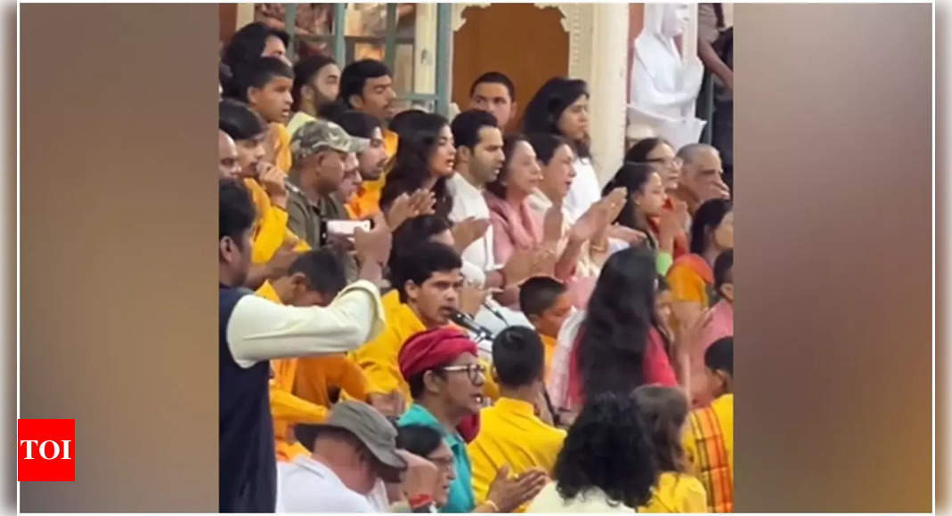 Varun Dhawan and Pooja Hegde attend Ganga Aarti in Rishikesh