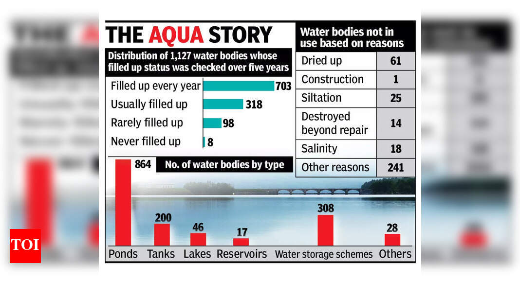 360 of Goa’s 1,463 water bodies out of use due to drying, siltation & salinity