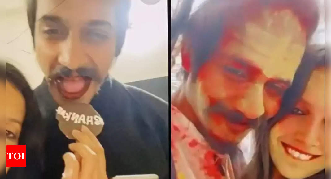 Watch: Muskaan Rastogi, lover Sahil Shukla play Holi, celebrate birthday days after husband Saurabh Rajput’s murder in Meerut