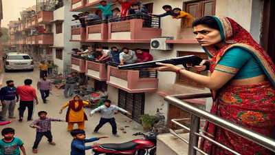 शिक्षिका का आतंक: एयरगन से राहगीरों पर हमला, दहशत में कॉलोनी