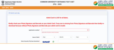 CUET PG admit card 2025 released for March 26 to April 1 exams: Direct link to download hall tickets here