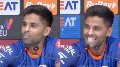 WATCH: Suryakumar Yadav in splits after MS Dhoni query by journalist ahead of CSK vs MI