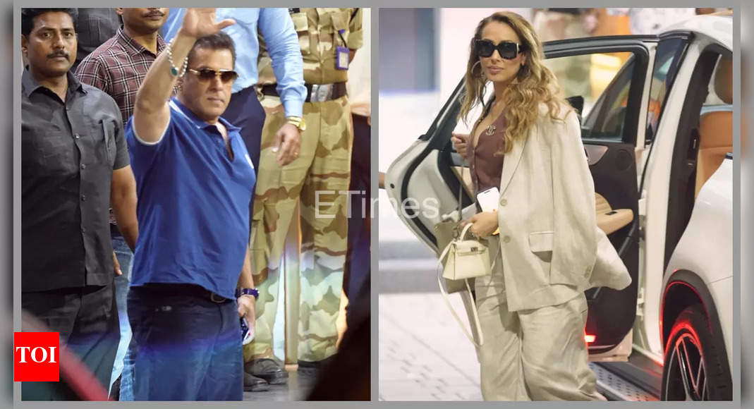 Salman Khan looks dapper as he jets off to an undisclosed location with rumoured girlfriend Iulia Vantur - See photos