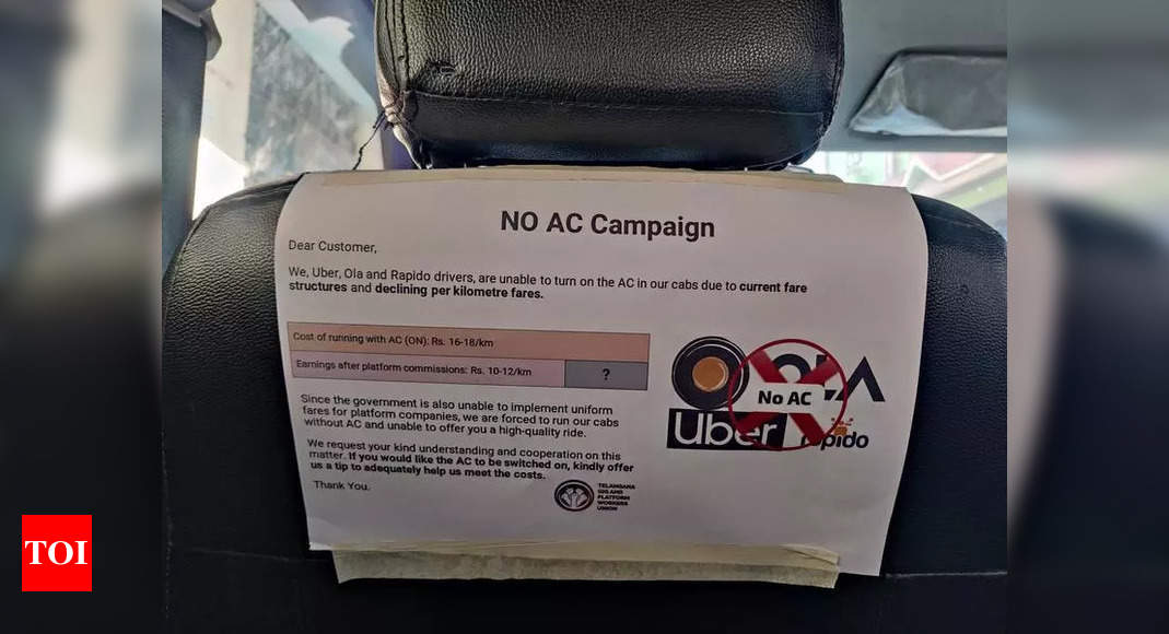 Hyderabad Cab Operators Protest Low Fares with 'No AC' Campaign