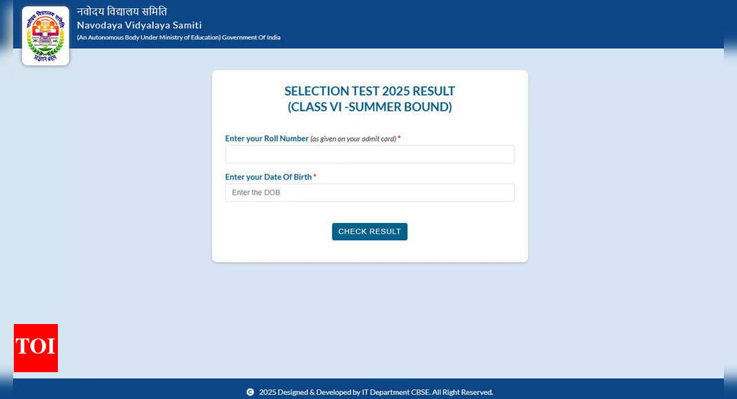 JNVST 2025 results released for Class 6 and Class 9 admissions at navodaya.gov.in – here's how you can check