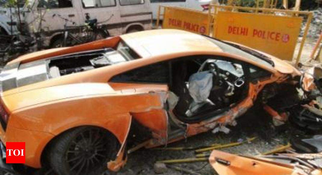 Fatal Lamborghini crash in Delhi's BRT corridor | Delhi News - Times of