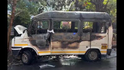 Driver accused of setting Hinjewadi firm’s staff minibus ablaze arrested after discharge from hospital