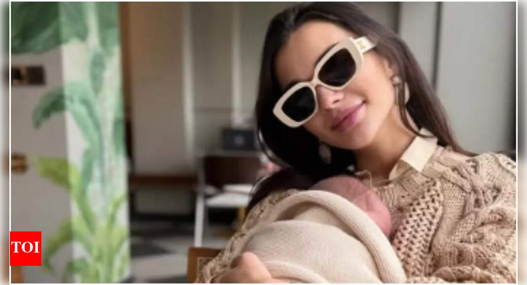 Amy Jackson shares a new pic with newborn son Oscar