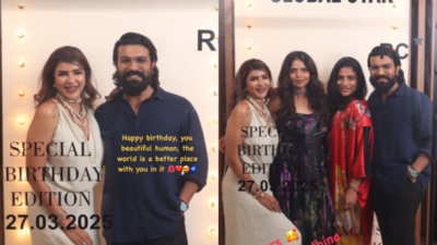Lakshmi Manchu shares a 'Global Star' moment from Ram Charan’s birthday bash