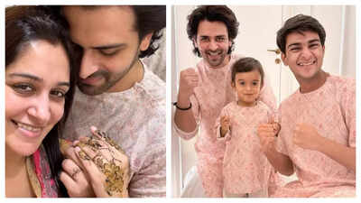Dipika Kakar gears up to celebrate EID as she gets her hands decorated with mehendi; Shoaib twins with son Ruhaan
