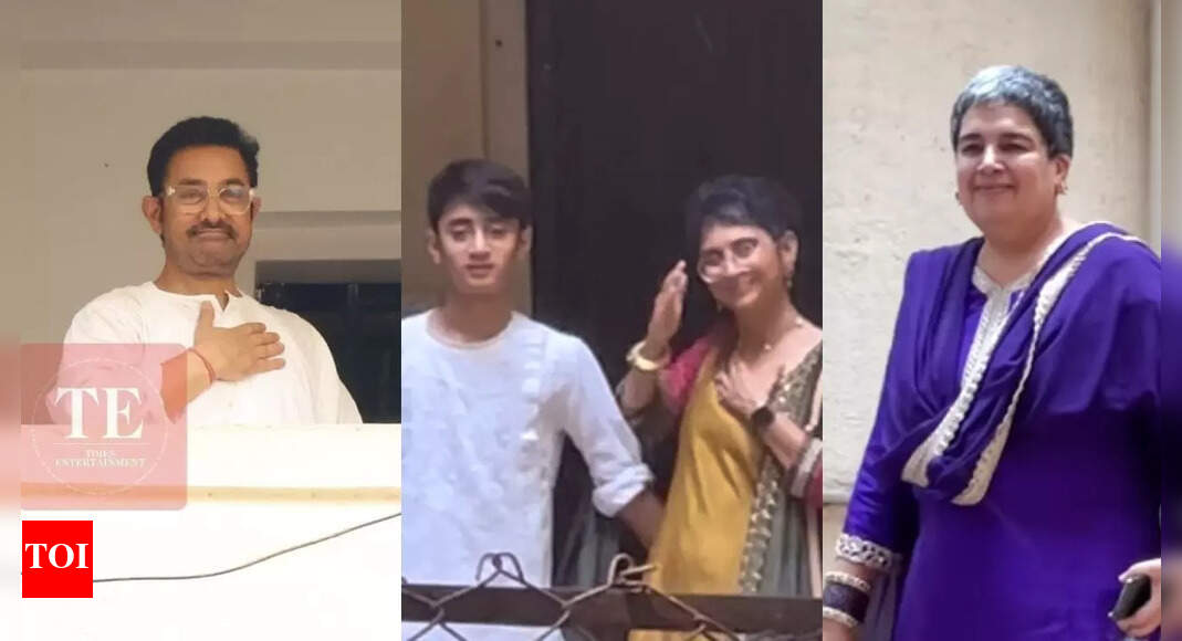 Aamir's ex-wives Reena , Kiran arrive at his house for Eid