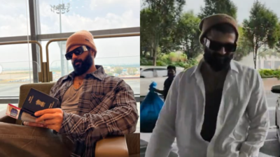 Vijay Deverakonda turns heads with his signature style at the airport