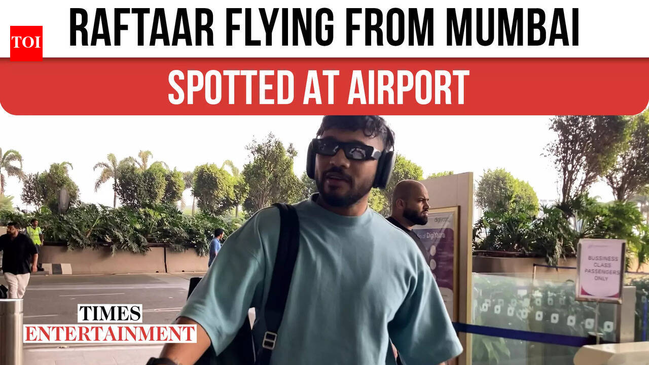 Raftaar Spotted in Style at Mumbai Airport