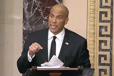 Cory Booker ends 25-hour anti-Trump speech, longest in Senate history