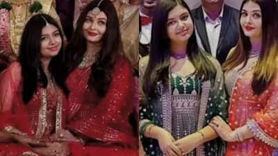 Aishwarya Rai and Aaradhya Bachchan set stylish mother-daughter fashion goals at cousin's wedding: PICS