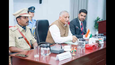 Mizoram guv distributes smart boards, aids fire victims in Lawngtlai