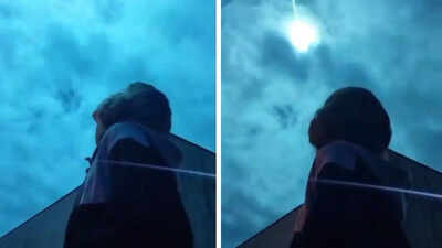 Watch: Young woman’s viral video shows a mysterious blue light in the sky – the truth behind it!