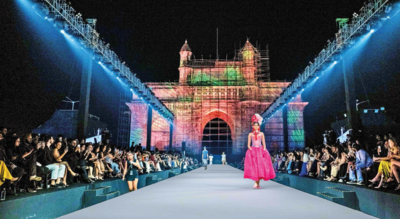 Vivienne Westwood's rain-kissed Indian debut