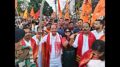 Ram Navami shobha yatra in Hazaribag