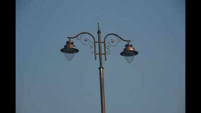 British-era style lampposts light up Orange City Street