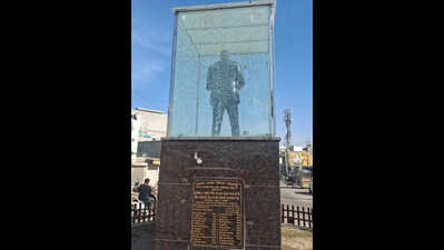 Man held for breaking glass case of Ambedkar’s statue