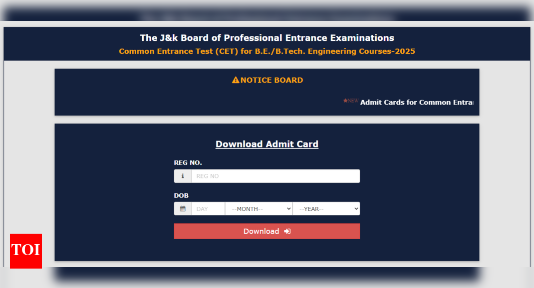JKCET admit card 2025 released: Direct link to download hall tickets here