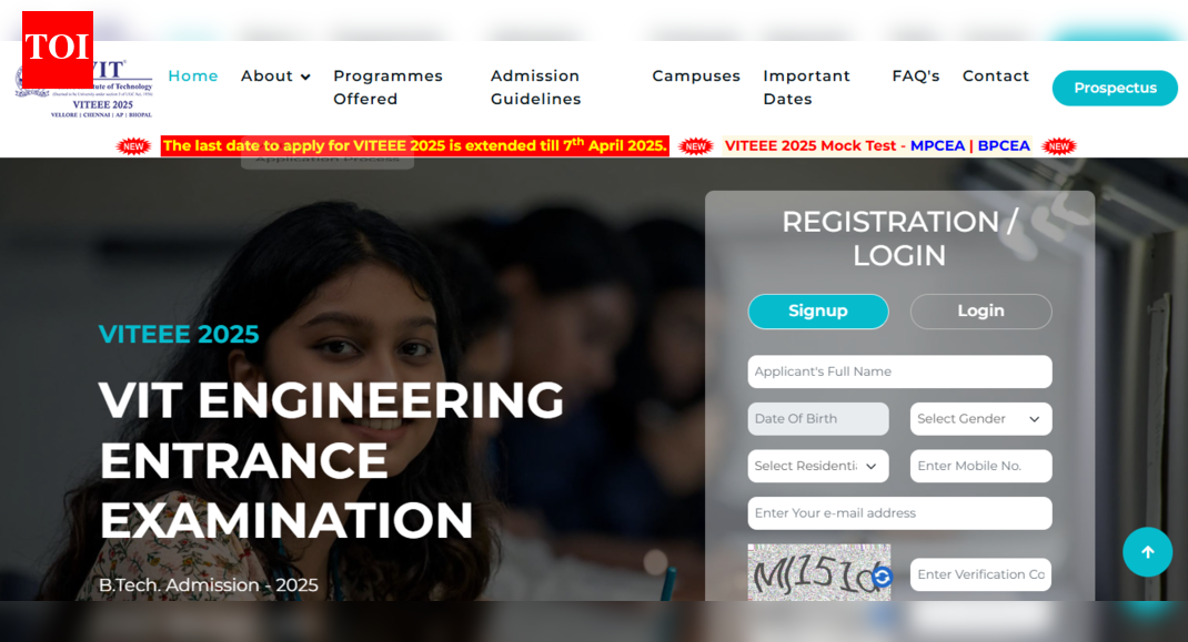 VITEEE registration window 2025 closing today: Check direct link to ...