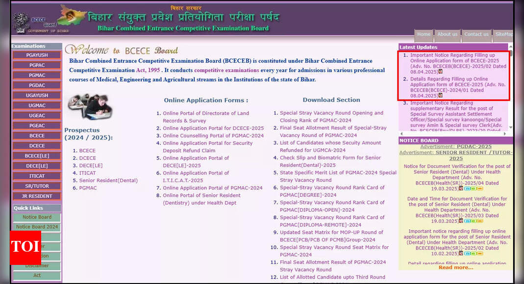 BCECE 2025 Registration: Important dates, courses, and everything you need to know