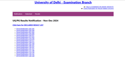 DU Odd Semester result 2025 released: Direct link to download scorecards for UG and PG courses here