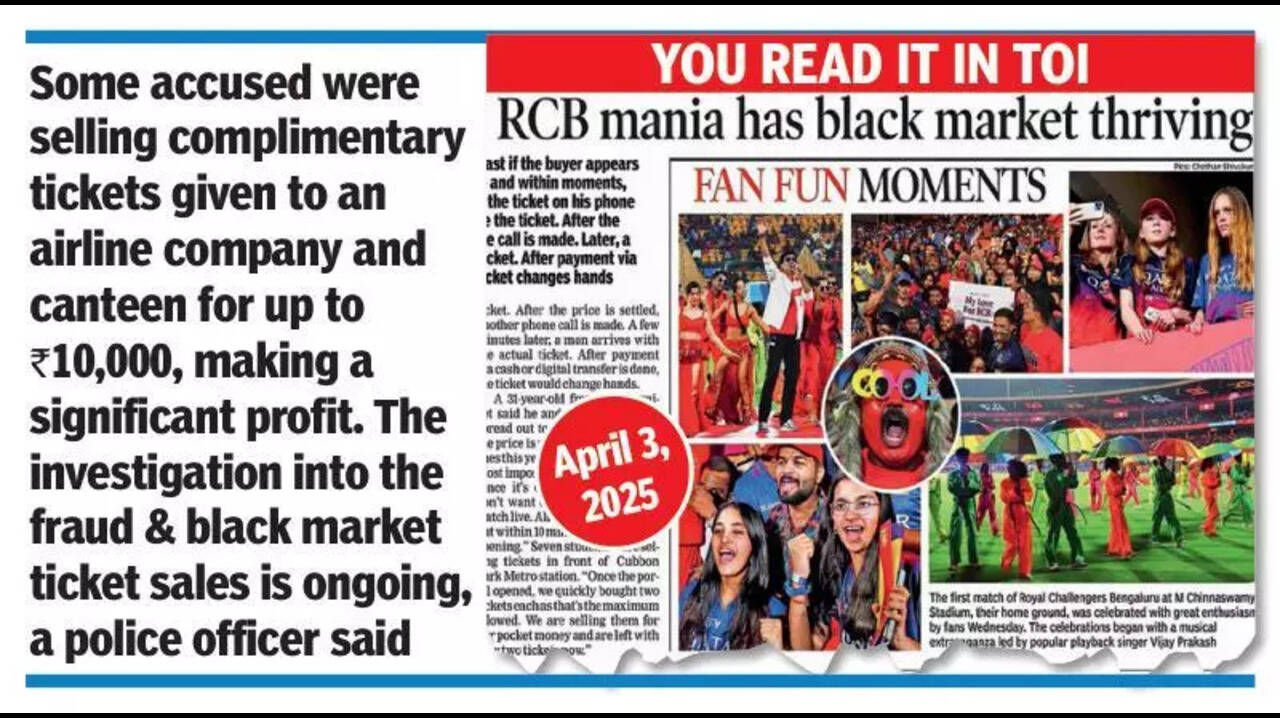Bengaluru Stadium Canteen Staff Arrested for Selling 180+ IPL Tickets Illegally — Major Scandal Erupts Ahead of PBKS vs LSG Match
