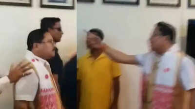 Viral video shows Assam BJP chief Dilip Saikia scolding minister Jayanta Malla Baruah