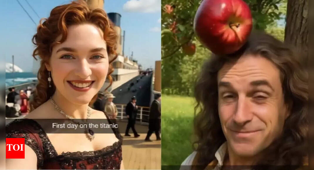 "If Snapchat existed back then…": AI reimagines historical moments with Gen Z-style including Isaac Newton's gravity snap moment and more | - The Times of India