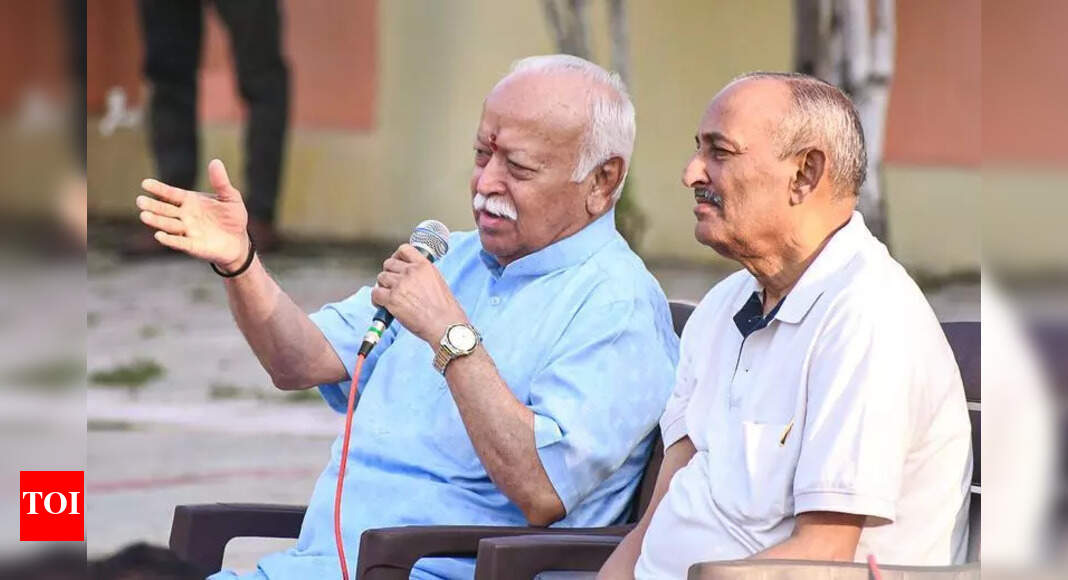 RSS chief lays stress onfamily edu, environment - The Times of India