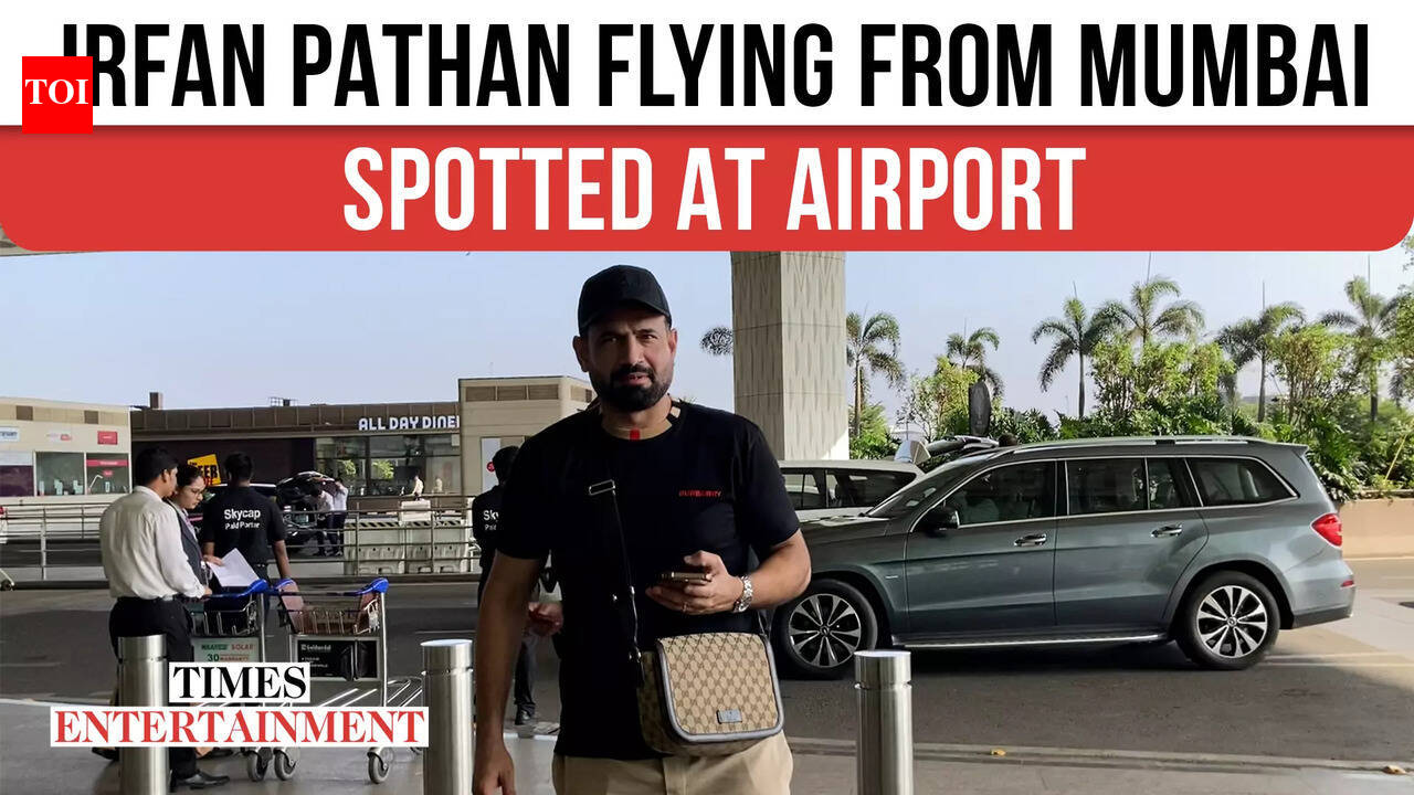 IRFAN PATHAN FLYING FROM MUMBAI SPOTTED AT AIRPORT