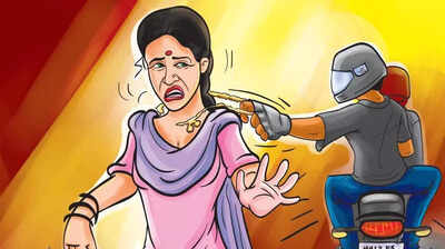 Bikers snatch chain from woman on way to work | Noida News - The Times of  India