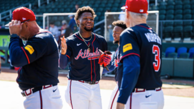 Ronald Acuna Jr.'s wife Maria captures a sweet father-son baseball ...