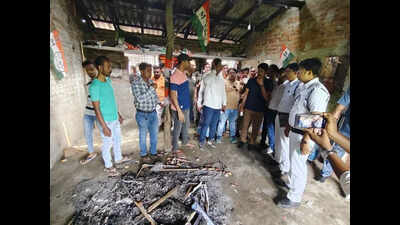 TMC office in Bhangar set on fire