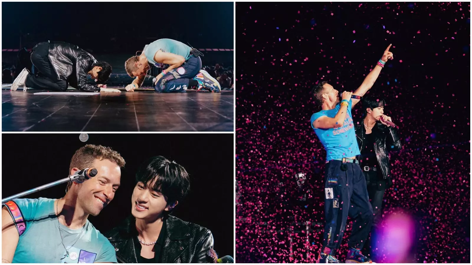BTS' Jin joins Coldplay on stage during 'Music of the