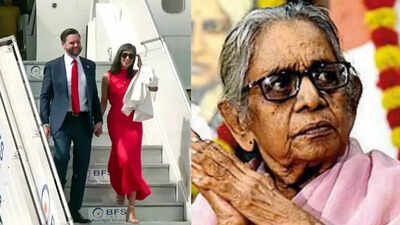 Vance Visits India: US VP and Family Gets Vibrant Welcome in Jaipur, Receives ‘Elephant Salute'
