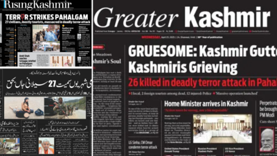 Newspapers turn front pages black after Pahalgam terror attack: ‘Kashmir gutted, Kashmiris grieving’