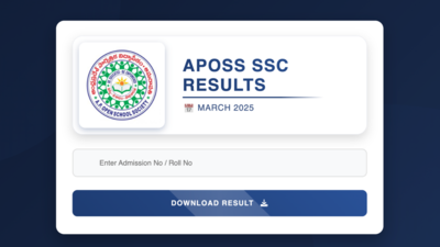 APOSS SSC, Inter results 2025 declared; 53.12% students pass Inter exam: Check direct link to access your scorecards here