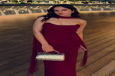 strapless open back dress Red Puff Sleeve Quinn Midi Dress