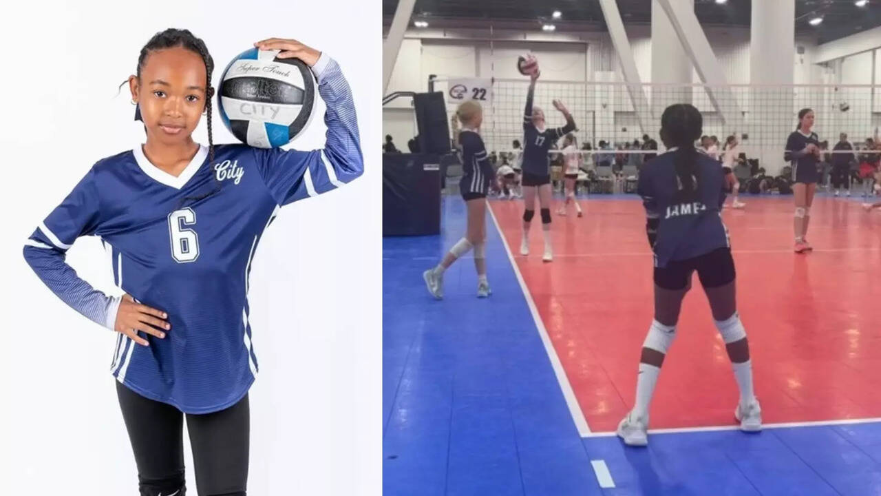 Proud mom Savannah James shares a glimpse of daughter Zhuri James honing  her volleyball skills over the weekend | NBA News - The Times of India