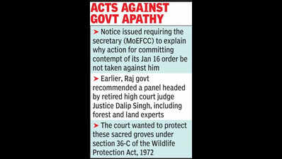 SC pulls up environment ministry secy in sacred groves protection case