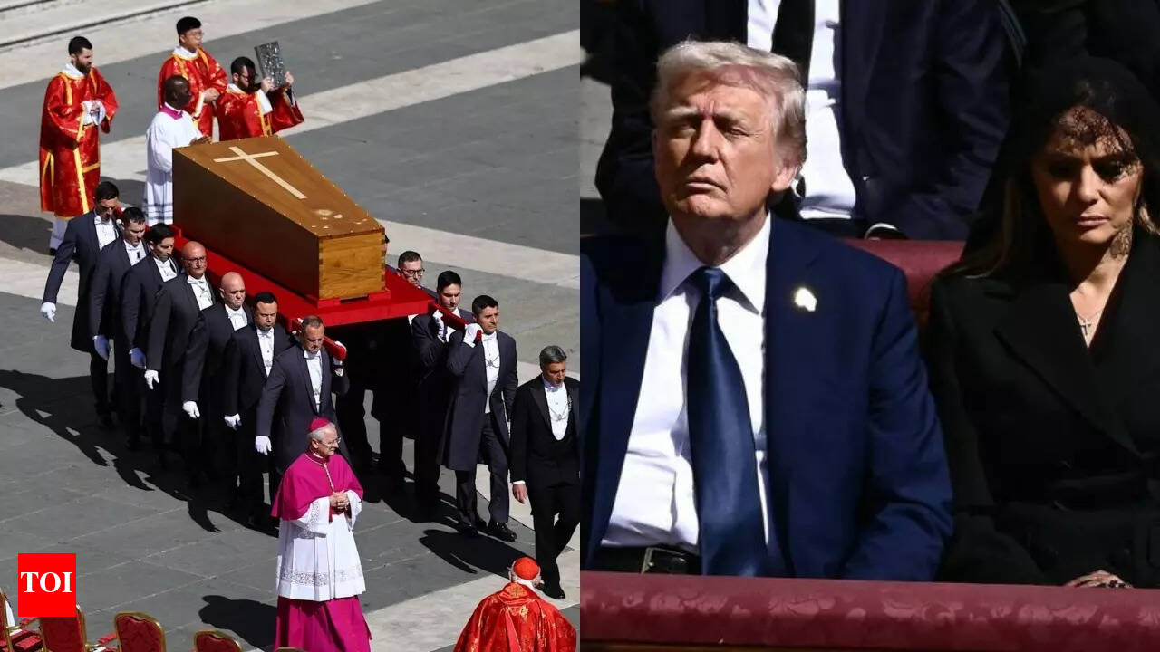 Disgrace'! All the moments Donald Trump 'disrespected' protocol at Pope  Francis' funeral - The Times of India