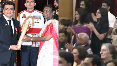 Ajith Kumar receives Padma Bhushan; Superstar celebrates the honour with family at Rashtrapati Bhavan