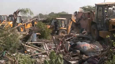 Ahmedabad Demolition: Massive Drive Against Illegal Bangladeshi Settlements  | Ahmedabad News - The Times of India